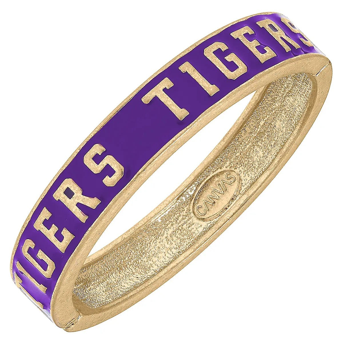 Clemson Tigers Gold and Enamel Hinge Bangle