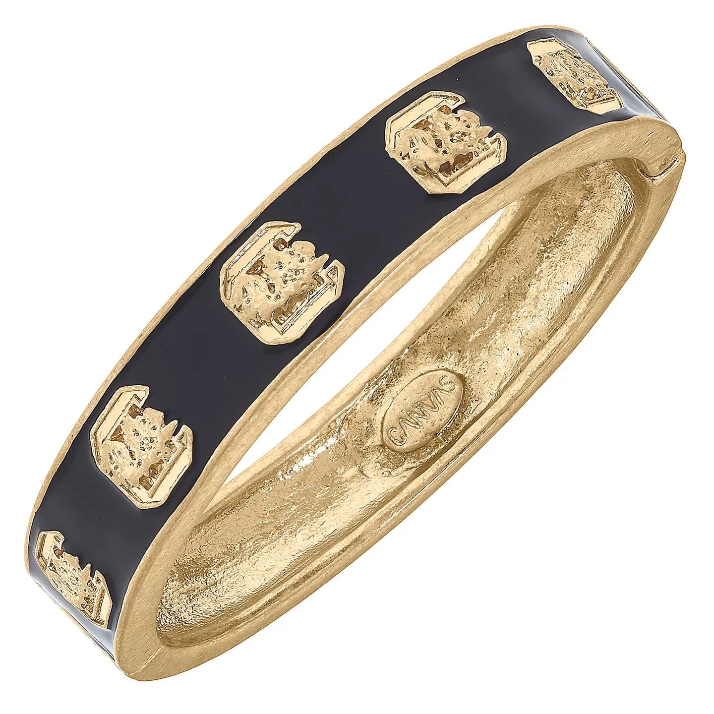 USC Gold and Enamel Hinge Bangle