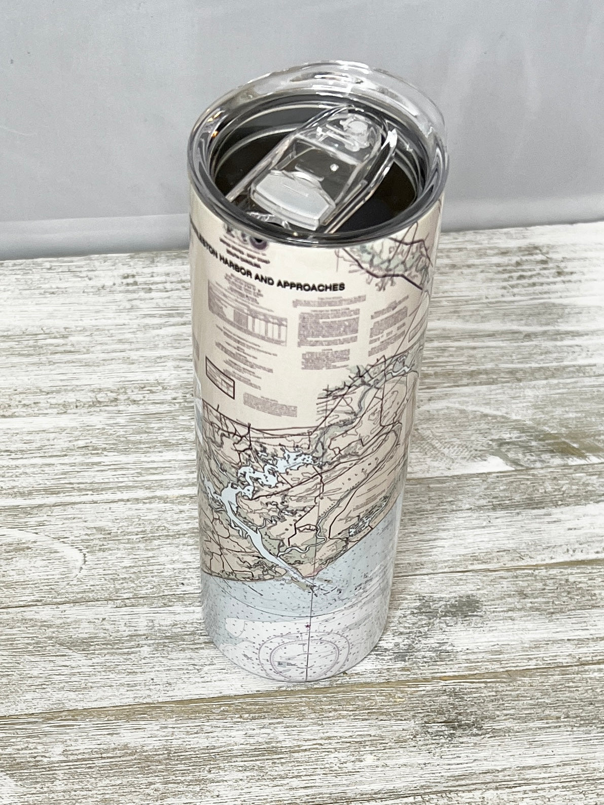 Charleston Harbor And It's Approaches  Nautical Chart Map Tumbler