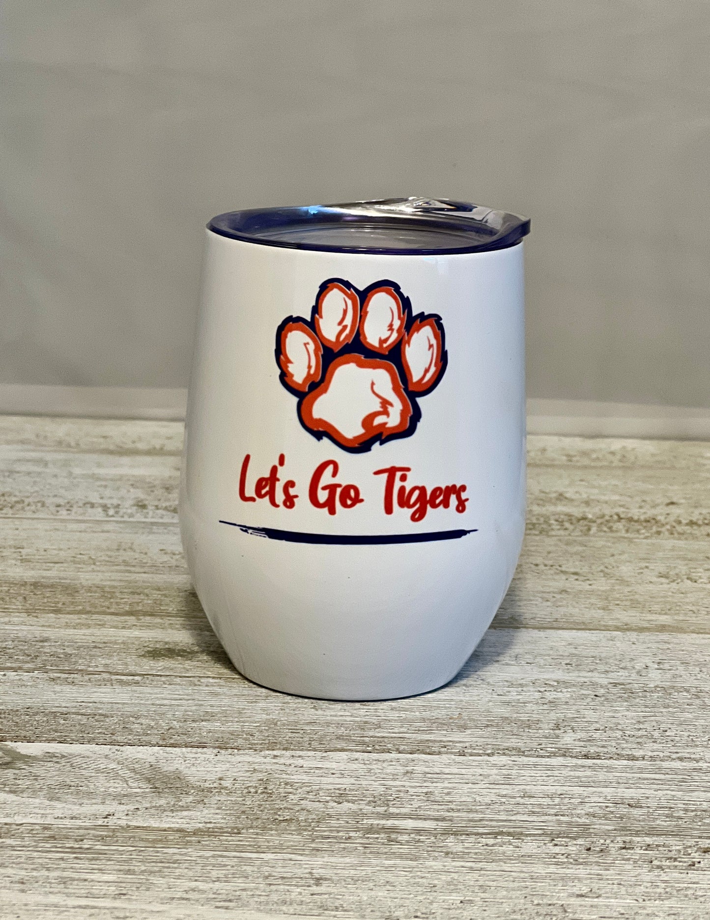 Let's Go Tigers Wine Tumbler