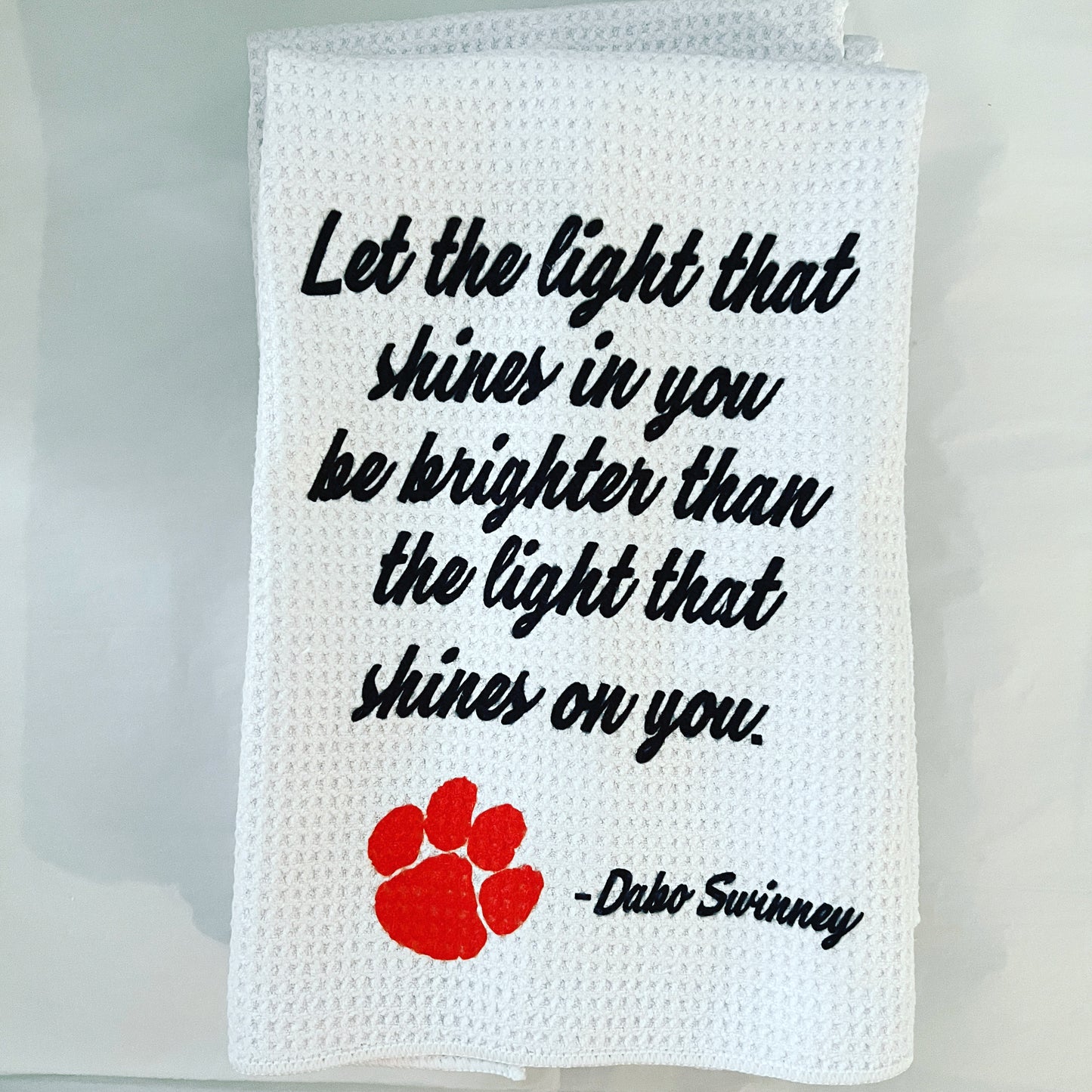 Clemson Dabo quote towel
