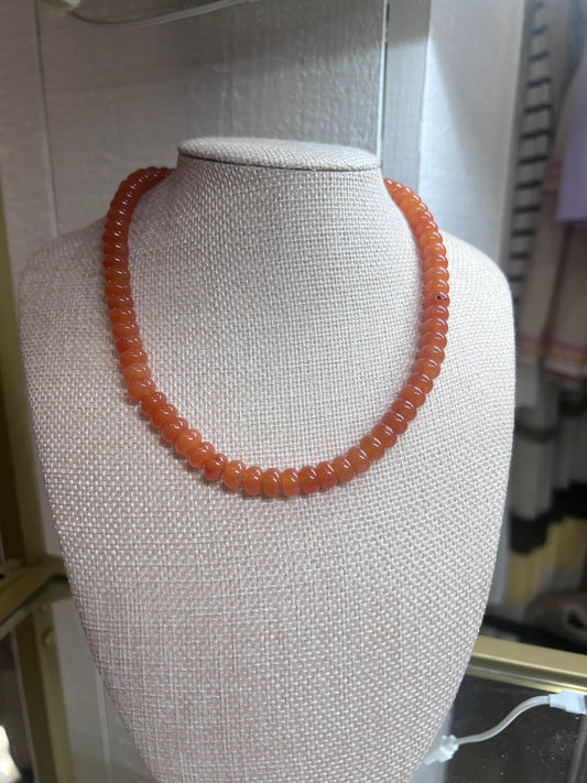 Orange Candy Bead Necklace