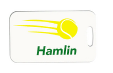 Load image into Gallery viewer, Hamlin Tennis Bag Tags- choose logo
