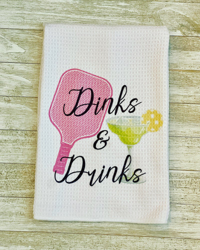 Dinks and Drinks Pickelball towel