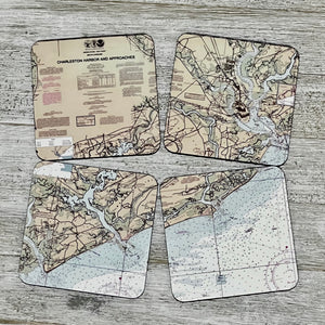 Charleston Harbor Chart Coasters