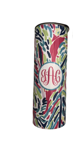 Lilly Inspired Printed Skinny Tumbler