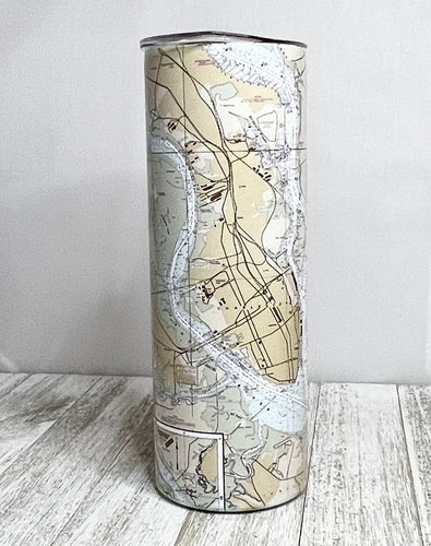 Charleston Harbor Nautical Chart Tumbler