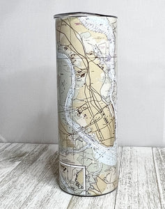 Charleston Harbor Nautical Chart Tumbler