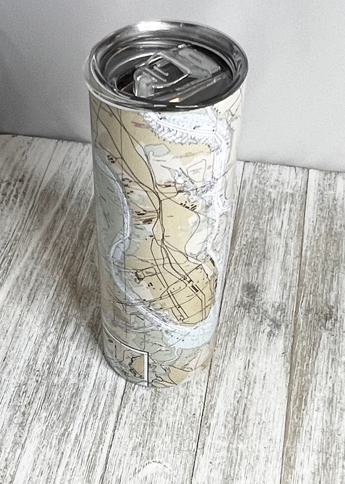 Charleston Harbor Nautical Chart Tumbler