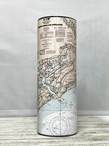 Charleston Harbor And It's Approaches  Nautical Chart Map Tumbler