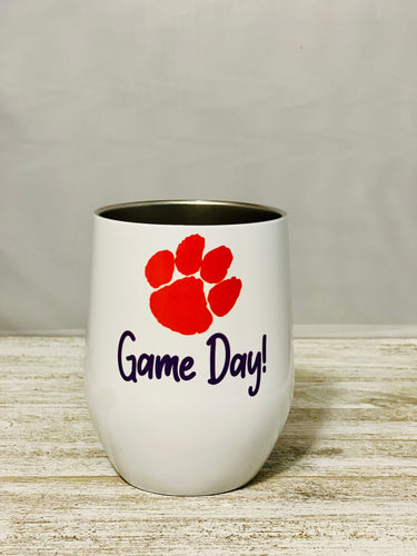 Game day wine tumbler - Clemson