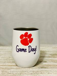 Game day wine tumbler - Clemson