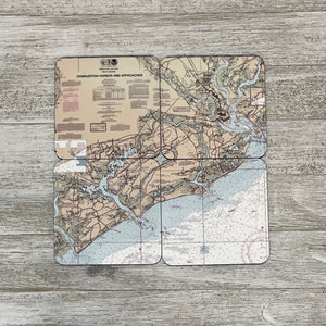 Charleston Harbor Chart Coasters