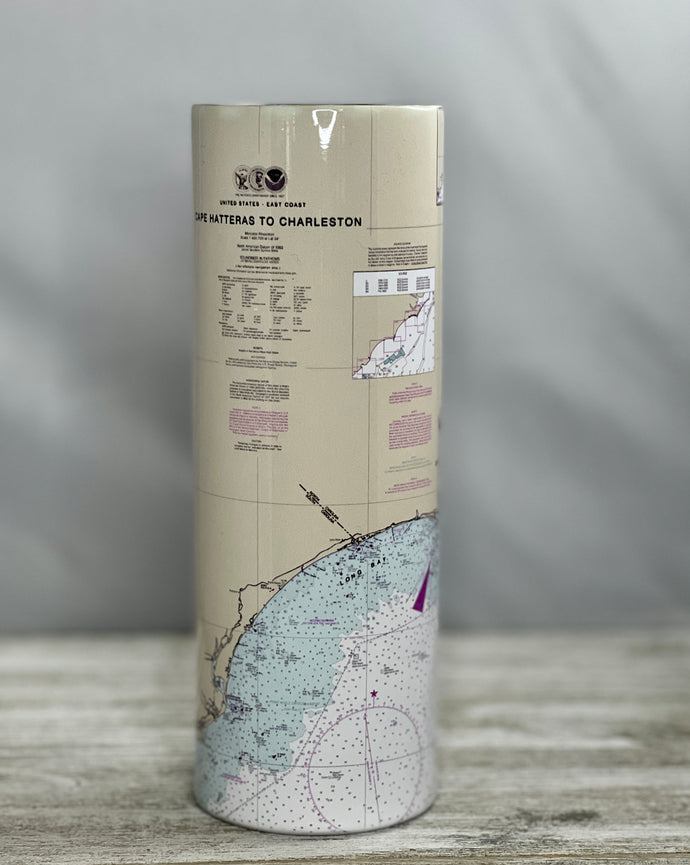 Cape Hatteras to Charleston Nautical Chart Tumbler