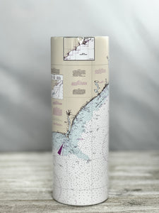 Cape Hatteras to Charleston Nautical Chart Tumbler