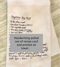 Recipe Towel - Please see description
