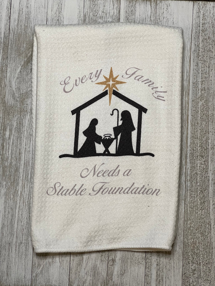 Stable Foundation Christmas Towel
