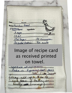 Recipe Towel - Please see description
